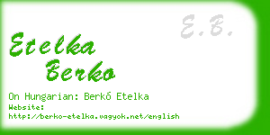 etelka berko business card